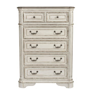 Magnolia Manor Panel Bed, Dresser & Mirror, Chest image