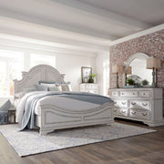 Magnolia Manor King Panel Bed, Dresser & Mirror, Chest image