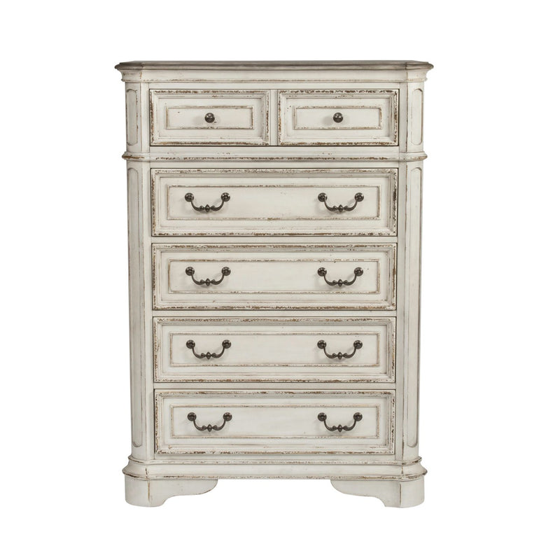 Magnolia Manor Queen Uph Sleigh Bed, Dresser & Mirror, Chest