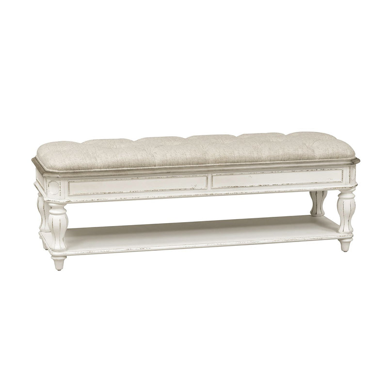 Magnolia Manor Bed Bench in Antique White