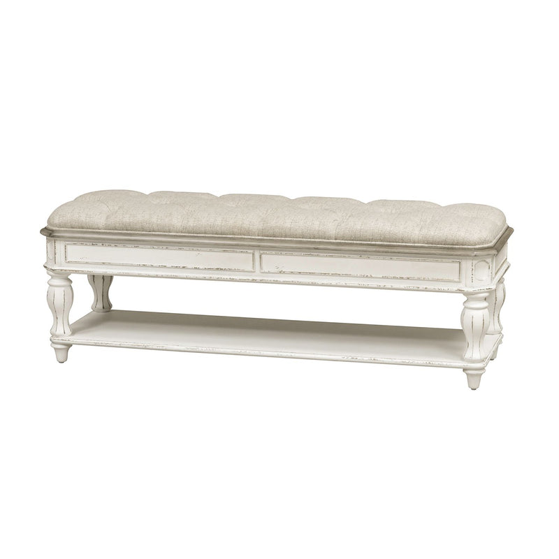 Magnolia Manor Bed Bench in Antique White