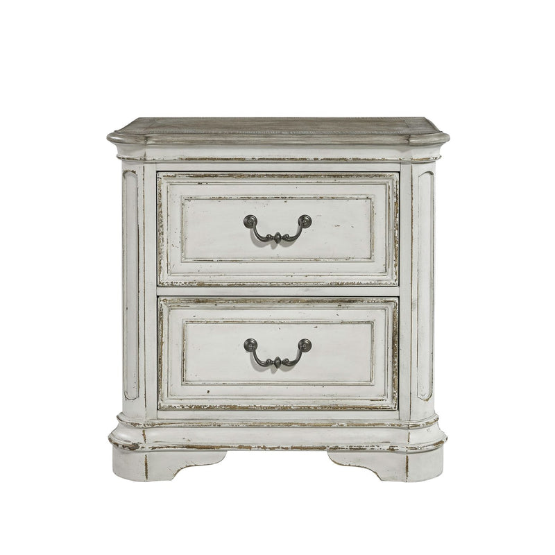 Magnolia Manor Two Drawer Nightstand in Antique White