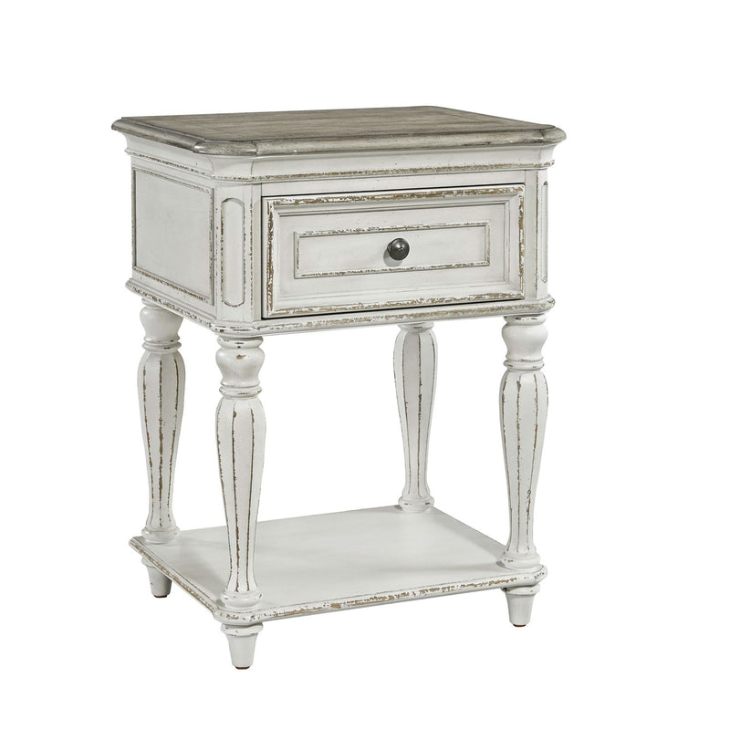 Magnolia Manor Leg Nightstand in Antique White