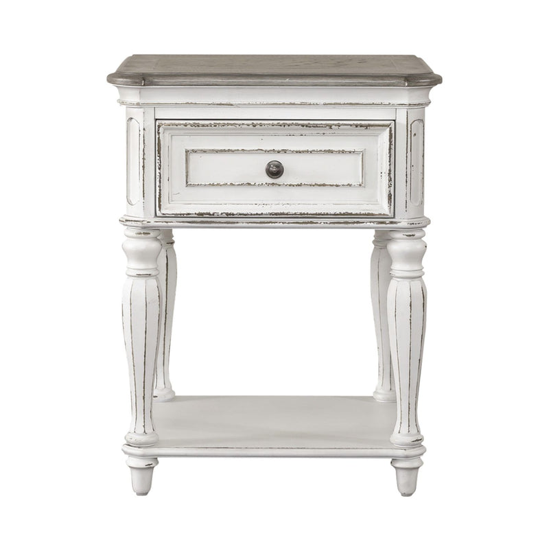 Magnolia Manor Leg Nightstand in Antique White