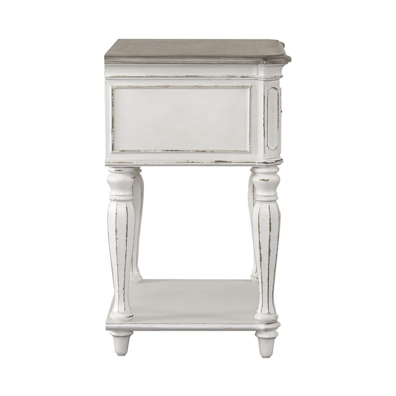 Magnolia Manor Leg Nightstand in Antique White