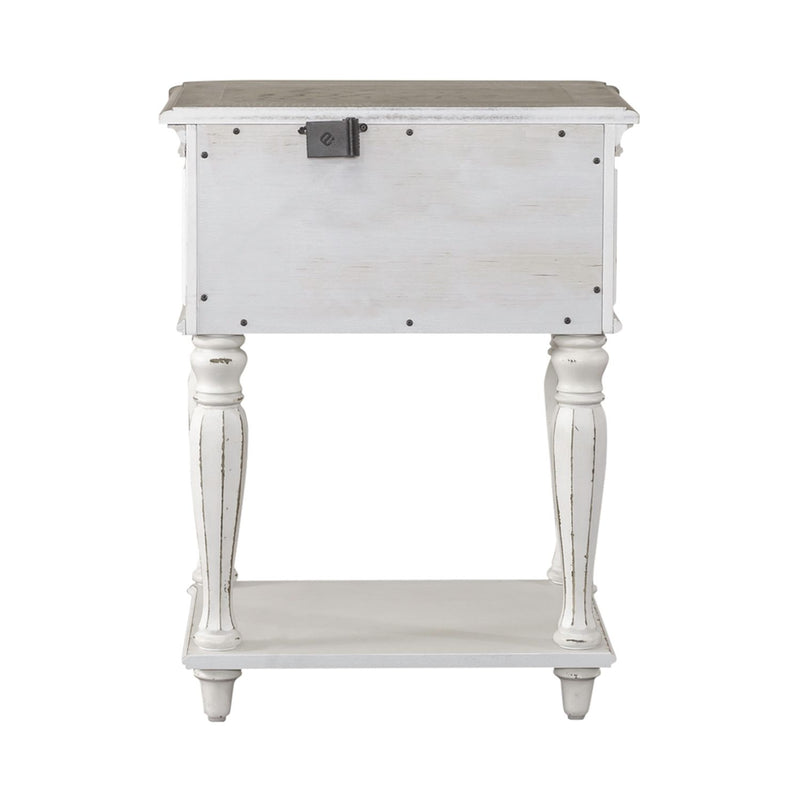 Magnolia Manor Leg Nightstand in Antique White