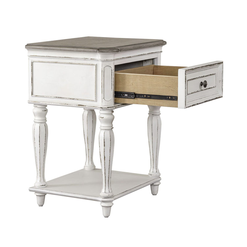 Magnolia Manor Leg Nightstand in Antique White