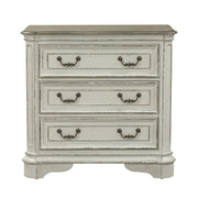 Magnolia Manor 3 Drawer Bedside Chest in Antique White image