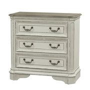 Magnolia Manor 3 Drawer Bedside Chest in Antique White image