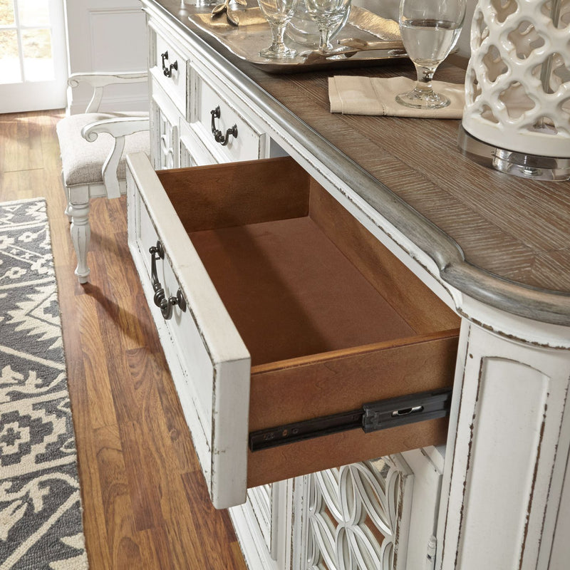 Magnolia Manor Hall Buffet in Antique White
