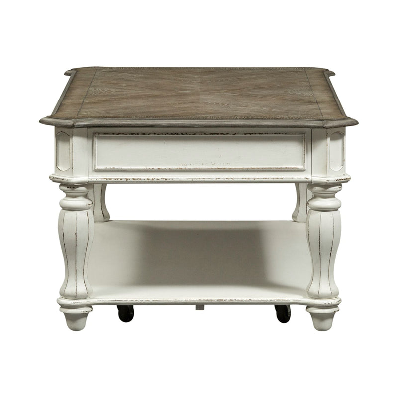 Magnolia Manor Lift Top Cocktail Table in Antique White