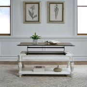 Magnolia Manor Lift Top Cocktail Table in Antique White image