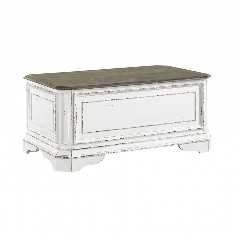 Magnolia Manor Storage Trunk in Antique White