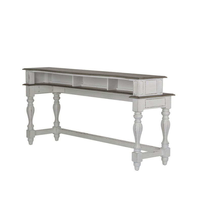 Magnolia Manor Console Bar Table in Antique White