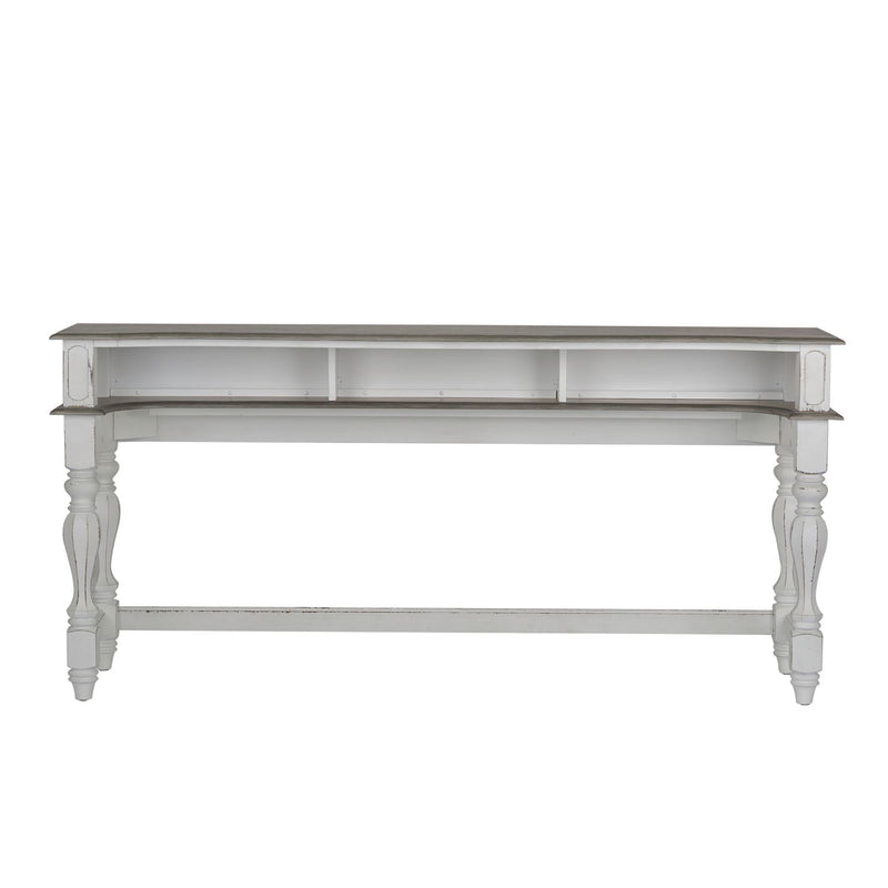 Magnolia Manor Console Bar Table in Antique White