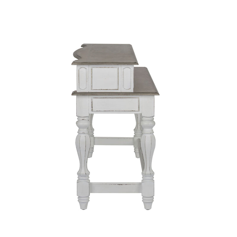 Magnolia Manor Console Bar Table in Antique White