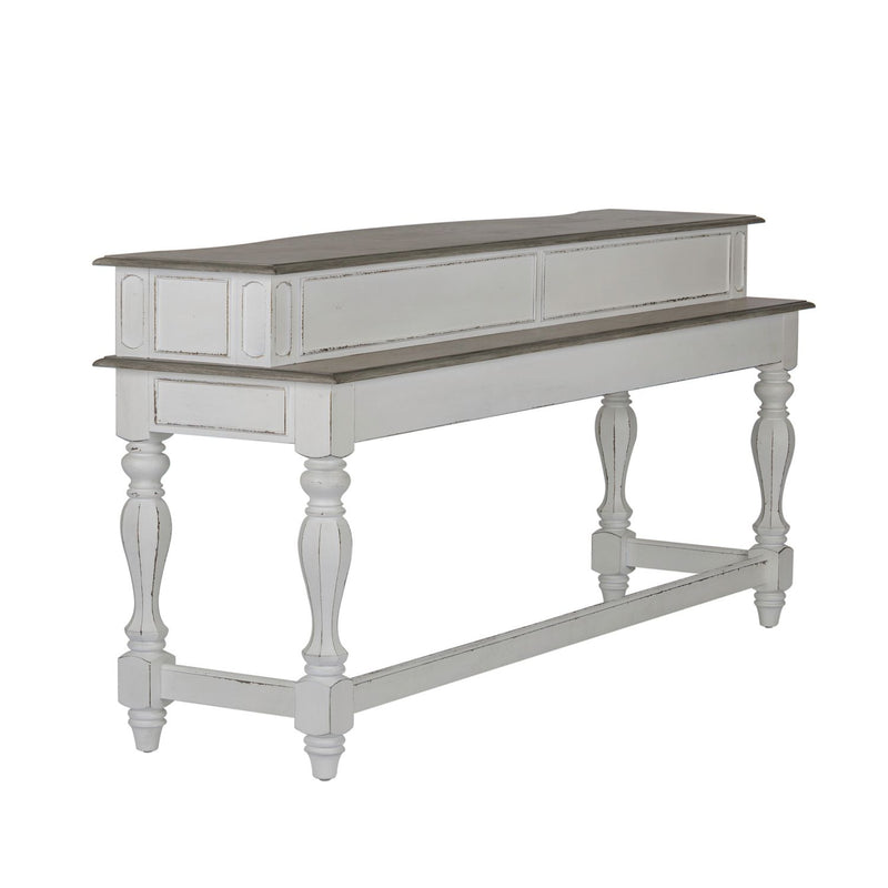 Magnolia Manor Console Bar Table in Antique White