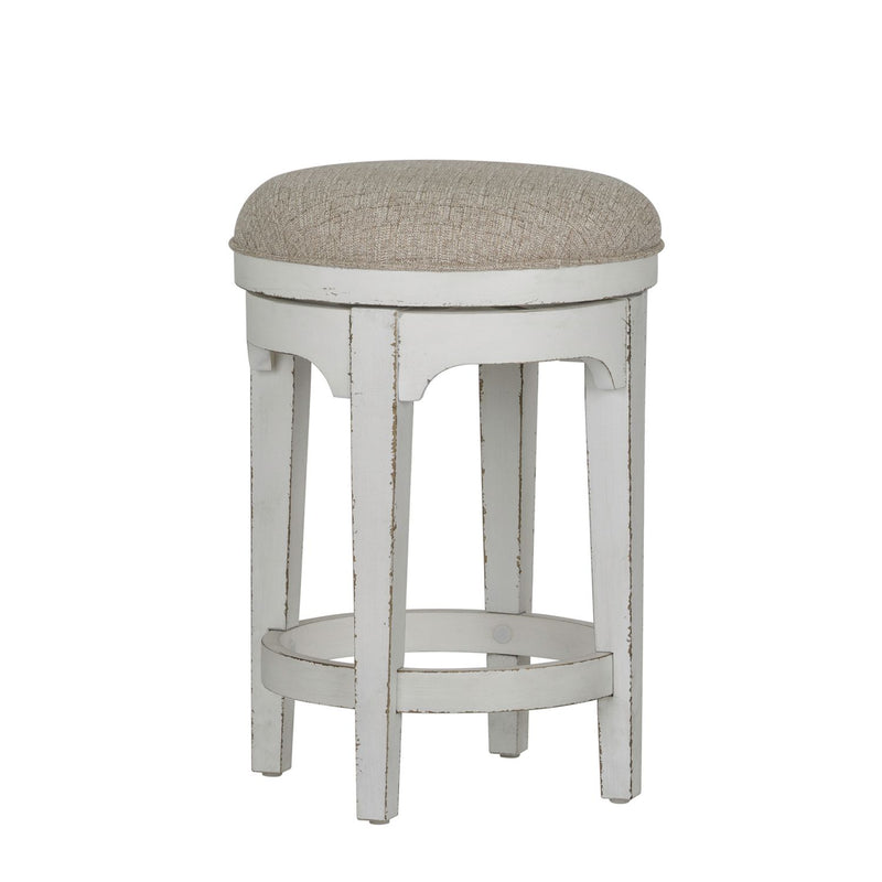Magnolia Manor Console Swivel Stool in Antique White