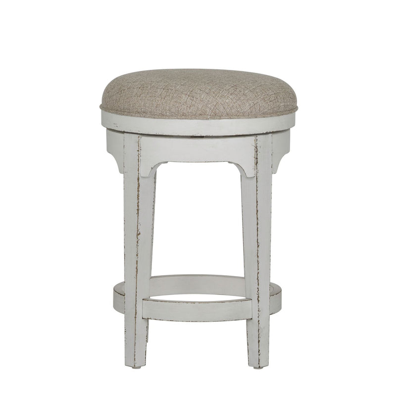 Magnolia Manor Console Swivel Stool in Antique White