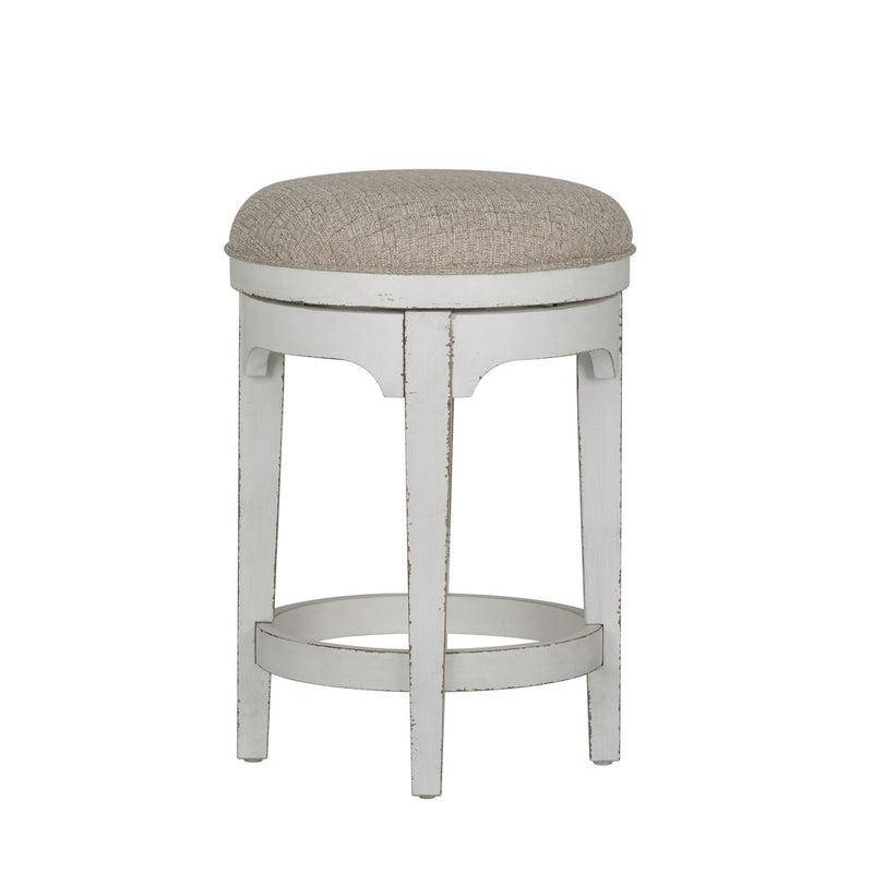 Magnolia Manor Console Swivel Stool in Antique White