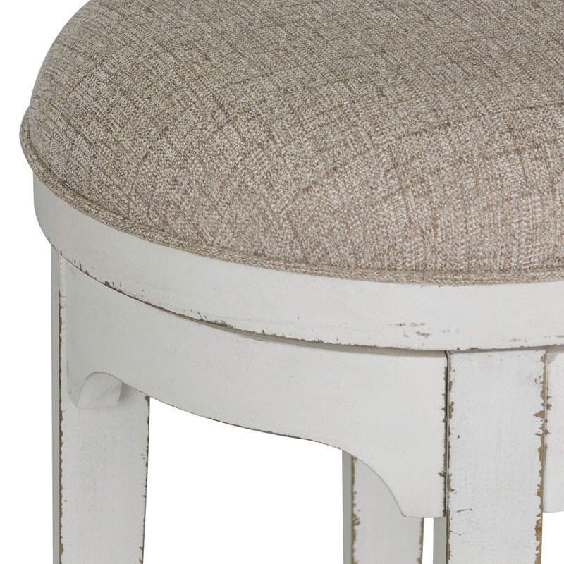 Magnolia Manor Console Swivel Stool in Antique White