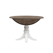 Magnolia Manor Drop Leaf Table in Antique White Base w/ Weathered Bark Tops image