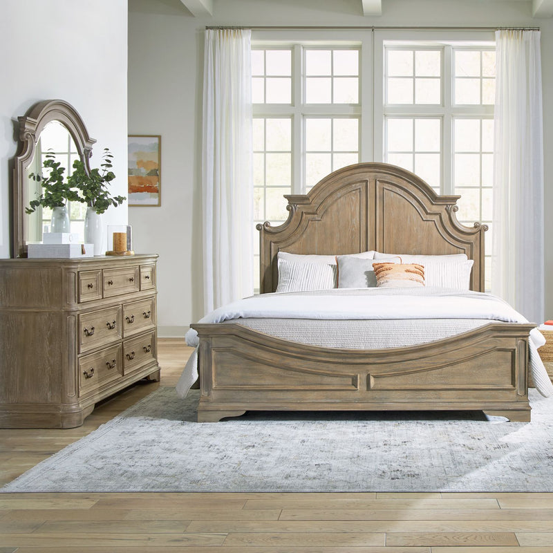 Magnolia Manor Queen Panel Bed, Dresser & Mirror image