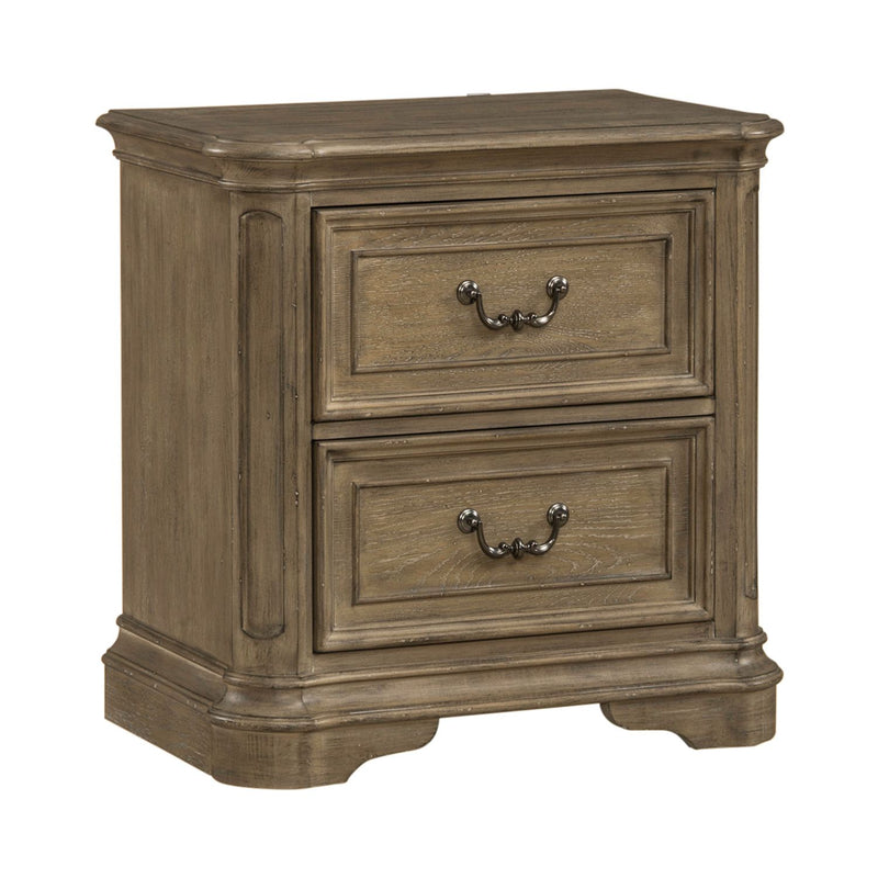Magnolia Manor II 2 Drawer Nightstand in Weathered Bisque