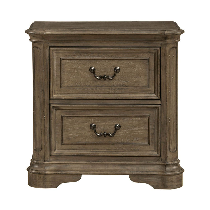 Magnolia Manor II 2 Drawer Nightstand in Weathered Bisque