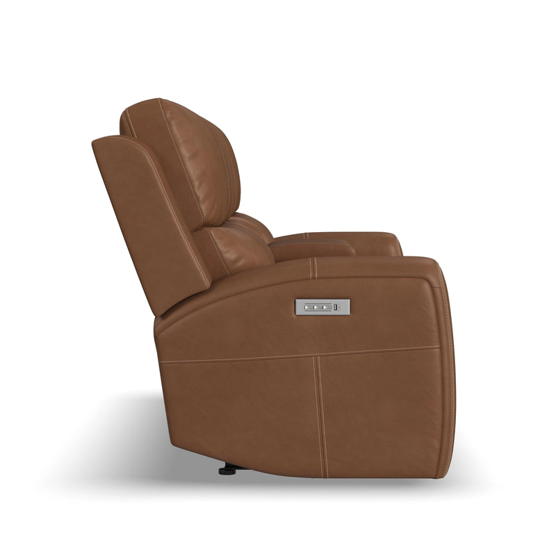 Linden Power Reclining Loveseat with Console & Power Headrests & Lumbar - 5000005147