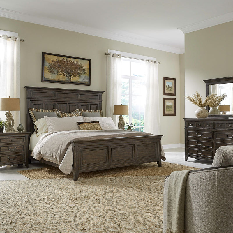 Paradise Valley Queen Panel Bed, Dresser & Mirror, Night Stand image