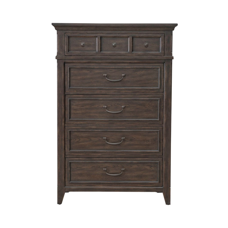 Paradise Valley 5 Drawer Chest in Saddle Brown image
