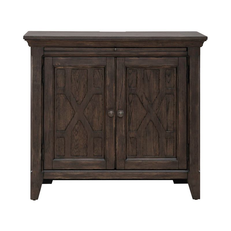 Paradise Valley 2 Door Bedside Chest with Charging Station in Saddle Brown image