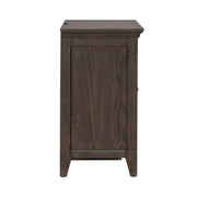Paradise Valley 2 Door Bedside Chest with Charging Station in Saddle Brown image