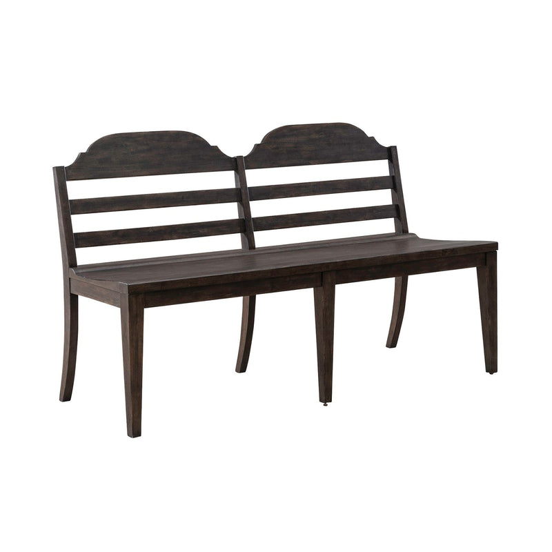 Paradise Valley Ladder Back Bench in Saddle Brown