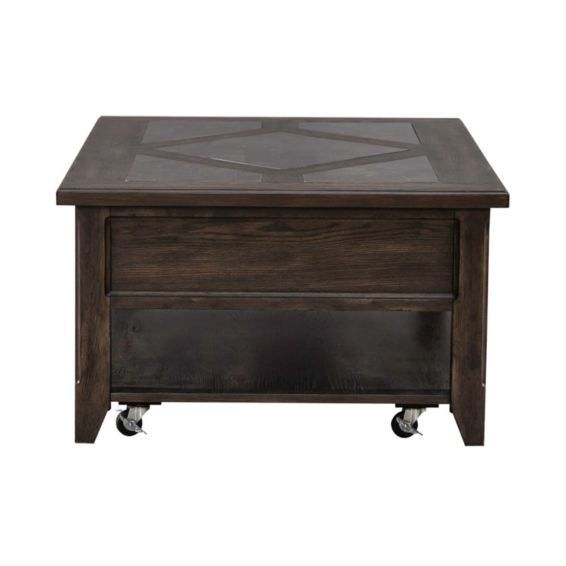 Paradise Valley Rectangular Cocktail Table in Saddle Brown