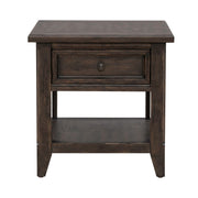 Paradise Valley Rectangular End Table in Saddle Brown image