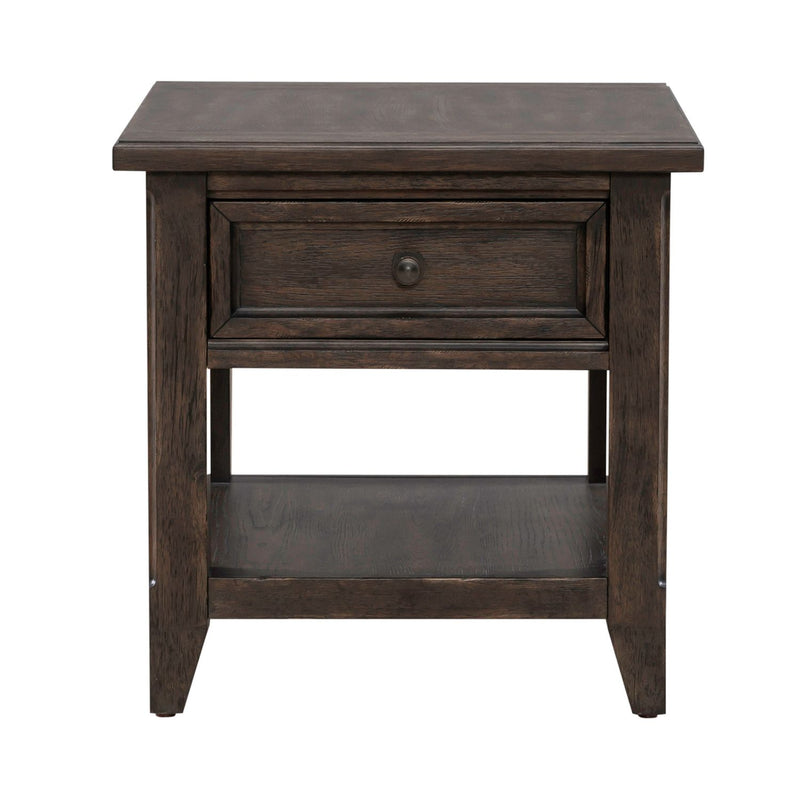Paradise Valley Rectangular End Table in Saddle Brown image