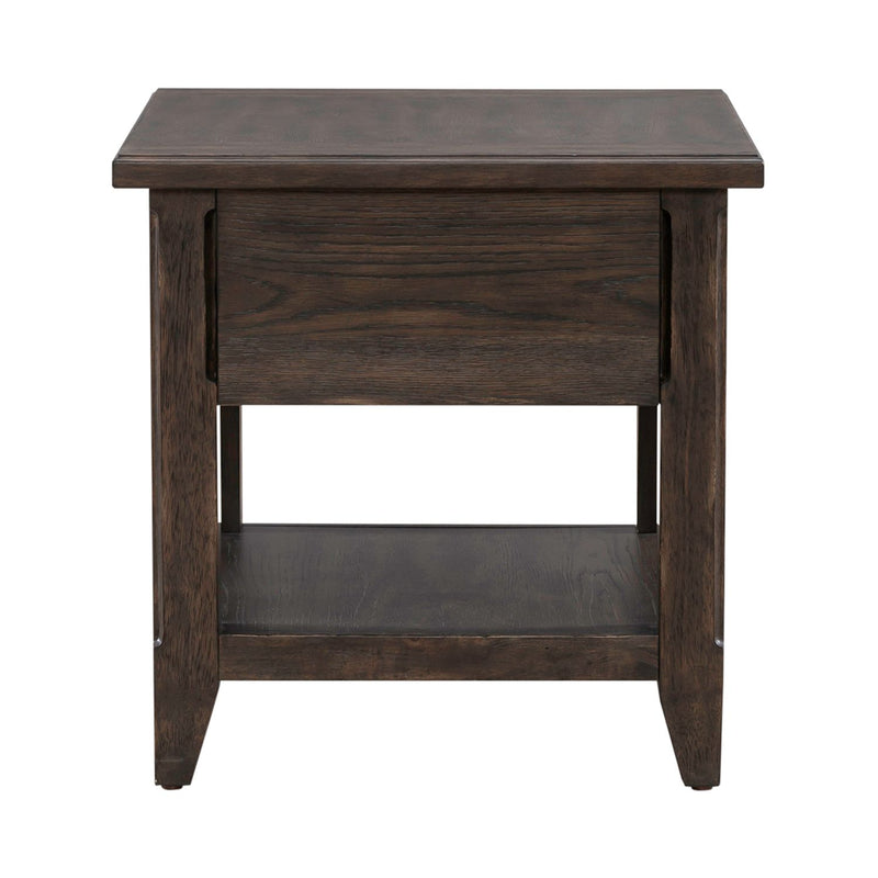 Paradise Valley Rectangular End Table in Saddle Brown image