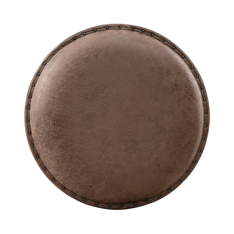 Paradise Valley Upholstered Console Stool (RTA) in Saddle Brown image