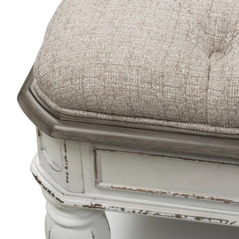Magnolia Manor Bed Bench in Antique White image