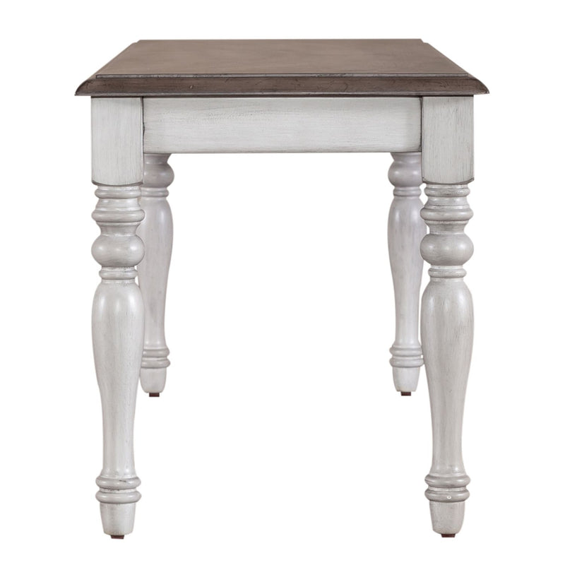 Ocean Isle Bench (RTA) in Antique White with Weathered Pine