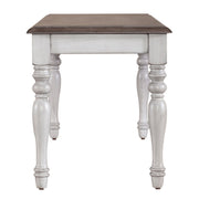 Ocean Isle Bench (RTA) in Antique White with Weathered Pine image