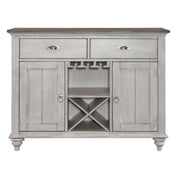 Ocean Isle Buffet in Antique White with Weathered Pine image