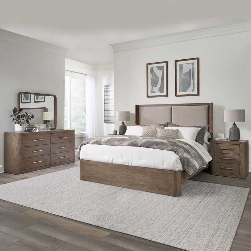 South Bend King Shelter Bed, Dresser & Mirror, Night Stand image