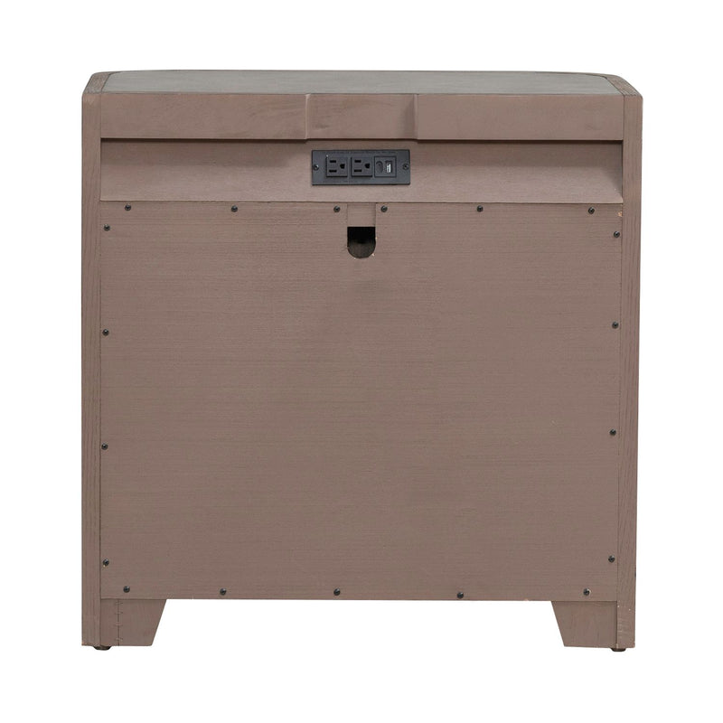 South Bend Nightstand w/ Charging Station in Burnished Clay