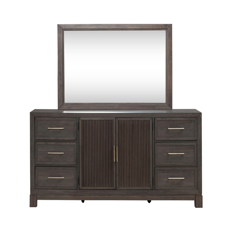 Modern Edge Dresser & Mirror image