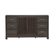 Modern Edge 2 Door 6 Drawer Dresser in Caffe image
