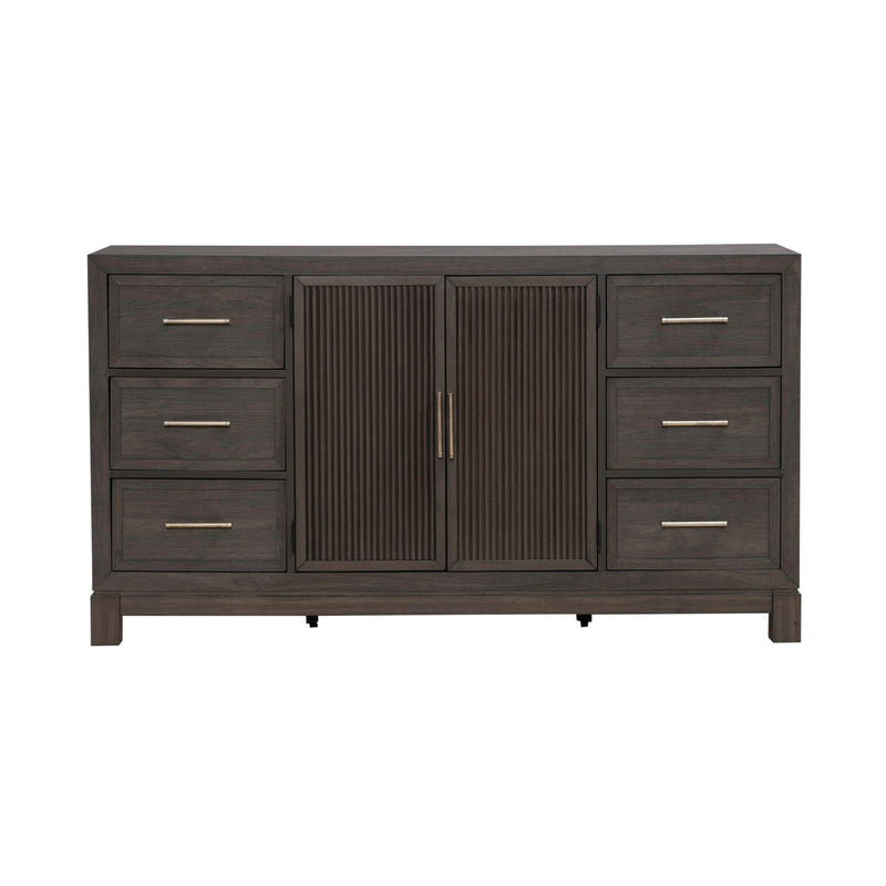 Modern Edge 2 Door 6 Drawer Dresser in Caffe image