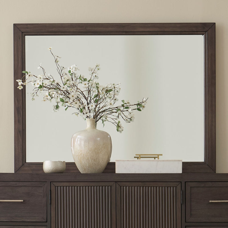 Modern Edge Landscape Mirror in Caffe image